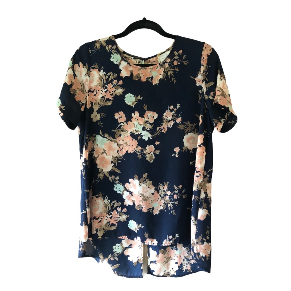 Sienna Sky Navy Floral Top